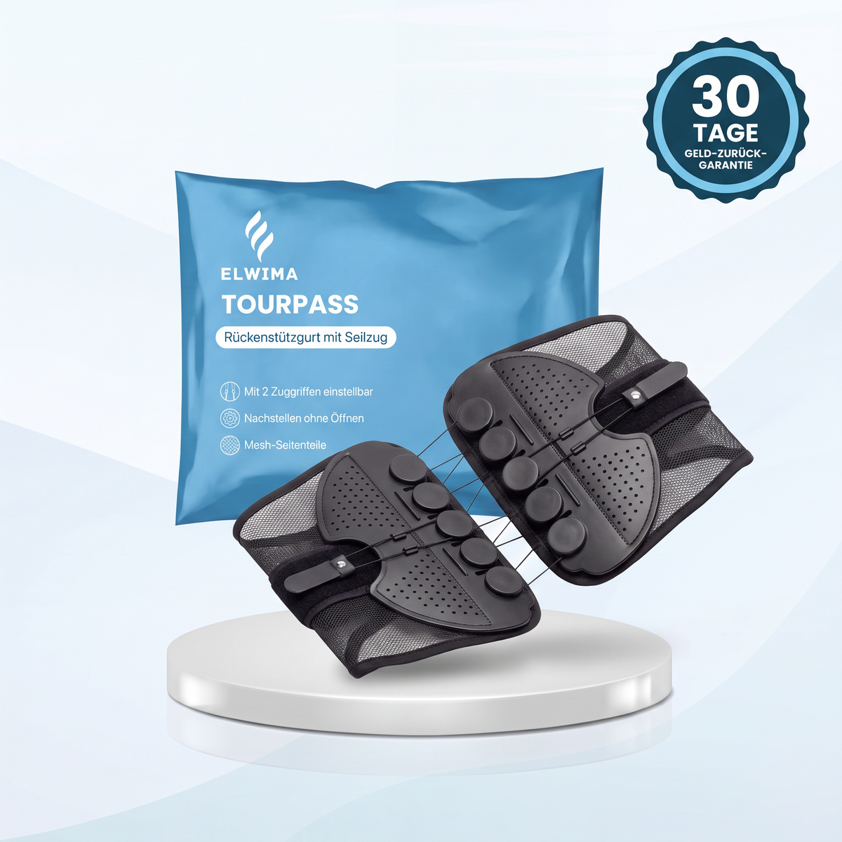 TourPass™ – Rückenstützgurt mit Seilzug