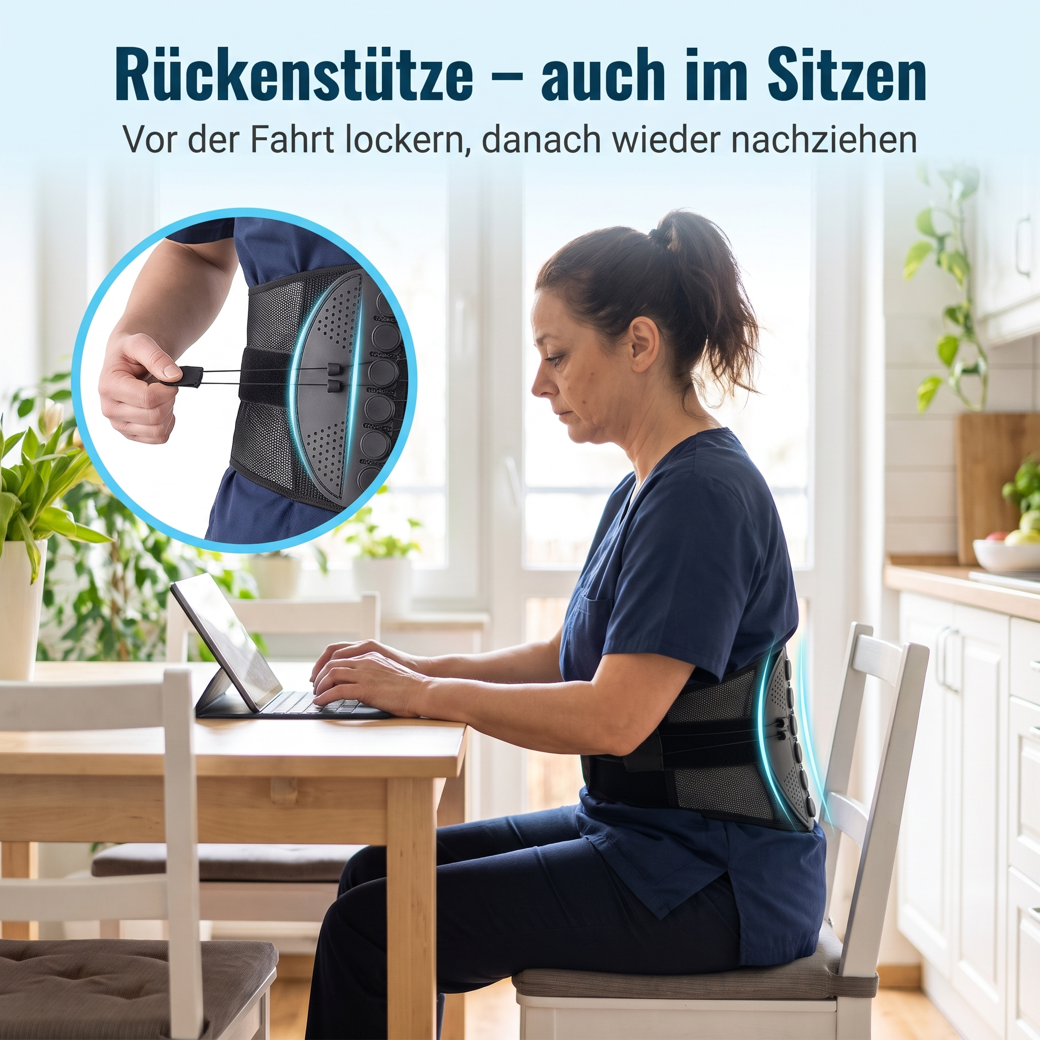 TourPass™ – Rückenstützgurt mit Seilzug