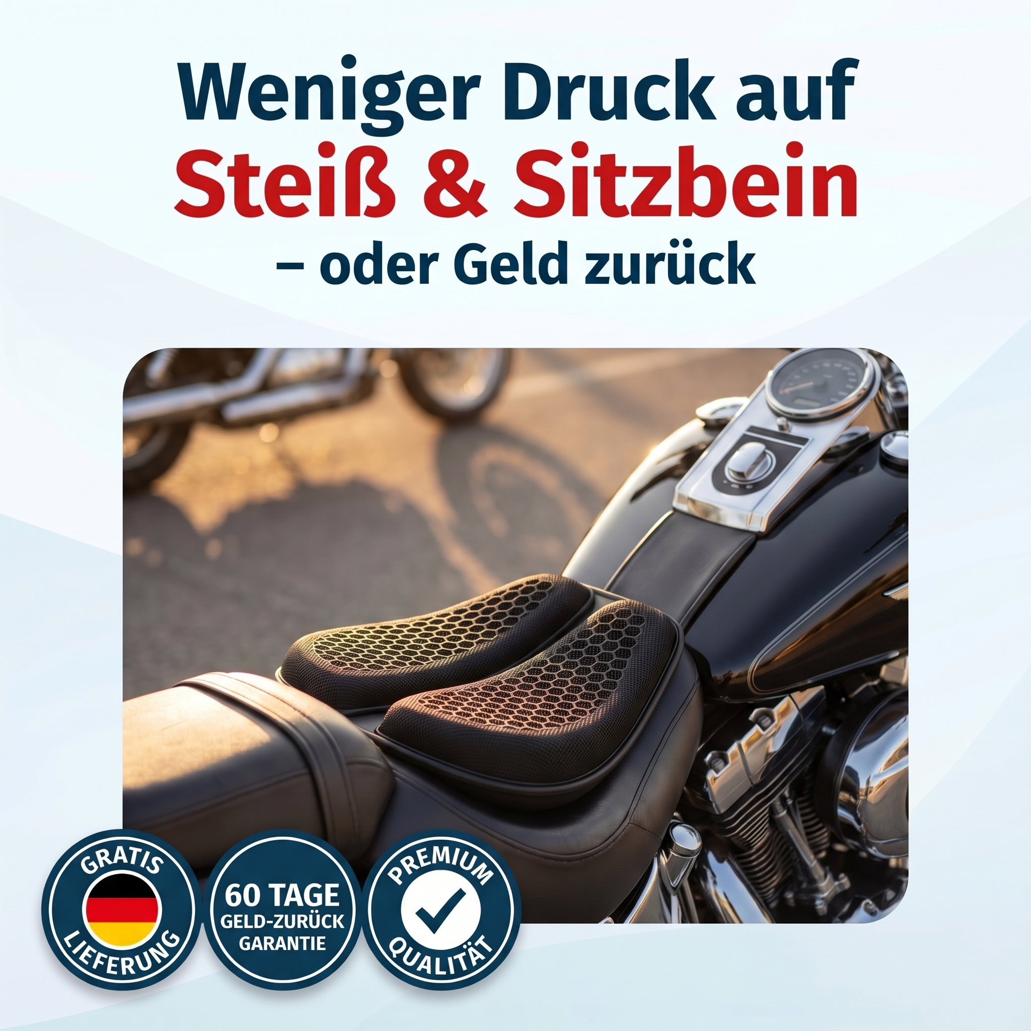 Elwima™ GelTour Motorrad-Sitzkissen